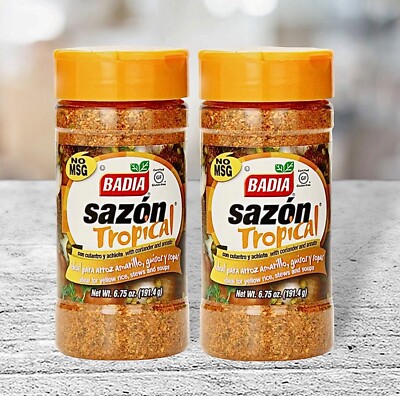 2 Badia Sazon Tropical~Gluten Free~ No MSG - 6.75oz Each