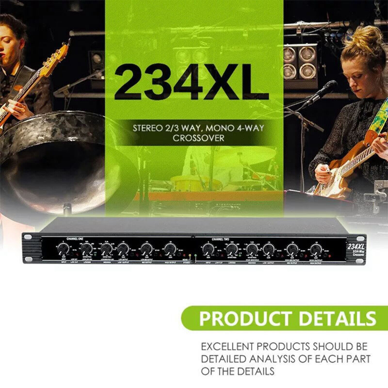 234XL 2-/3-/4-Way Electronic Audio Crossover Profession Stage Show