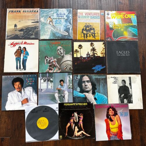 Lot Of 15 Vinyl Records LP Collection Rock Queen Eagles Classic Ventures UNTESTE - Picture 1 of 13
