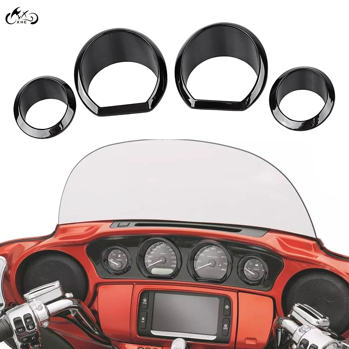 Aro De Ajuste Para Velocímetro – Bisel Cromado De Aluminio CNC, Compatible Con Harley Electra Y Street Glide