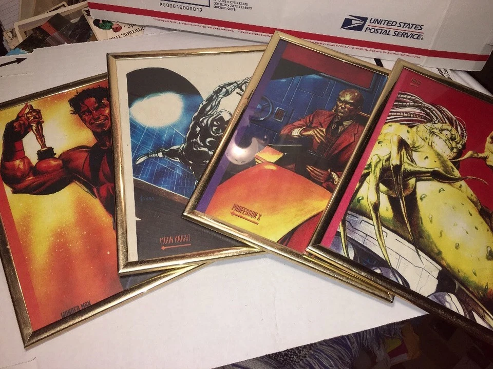 DE COLECCIÓN MARVEL Cómic JUSKO IMPRESIÓN LITOGRÁFICA Wonder Man Professor X Moon Knight Mojo Arte Foto 2 de 4