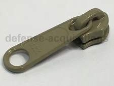 MilSpec Size 10 YKK Zipper Pull Slider used for #10 CF Nylon Coil Tape KHAKI