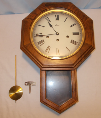 Vintage W. Haid Octagon Wall Clock Westminster Chime 351-020 West