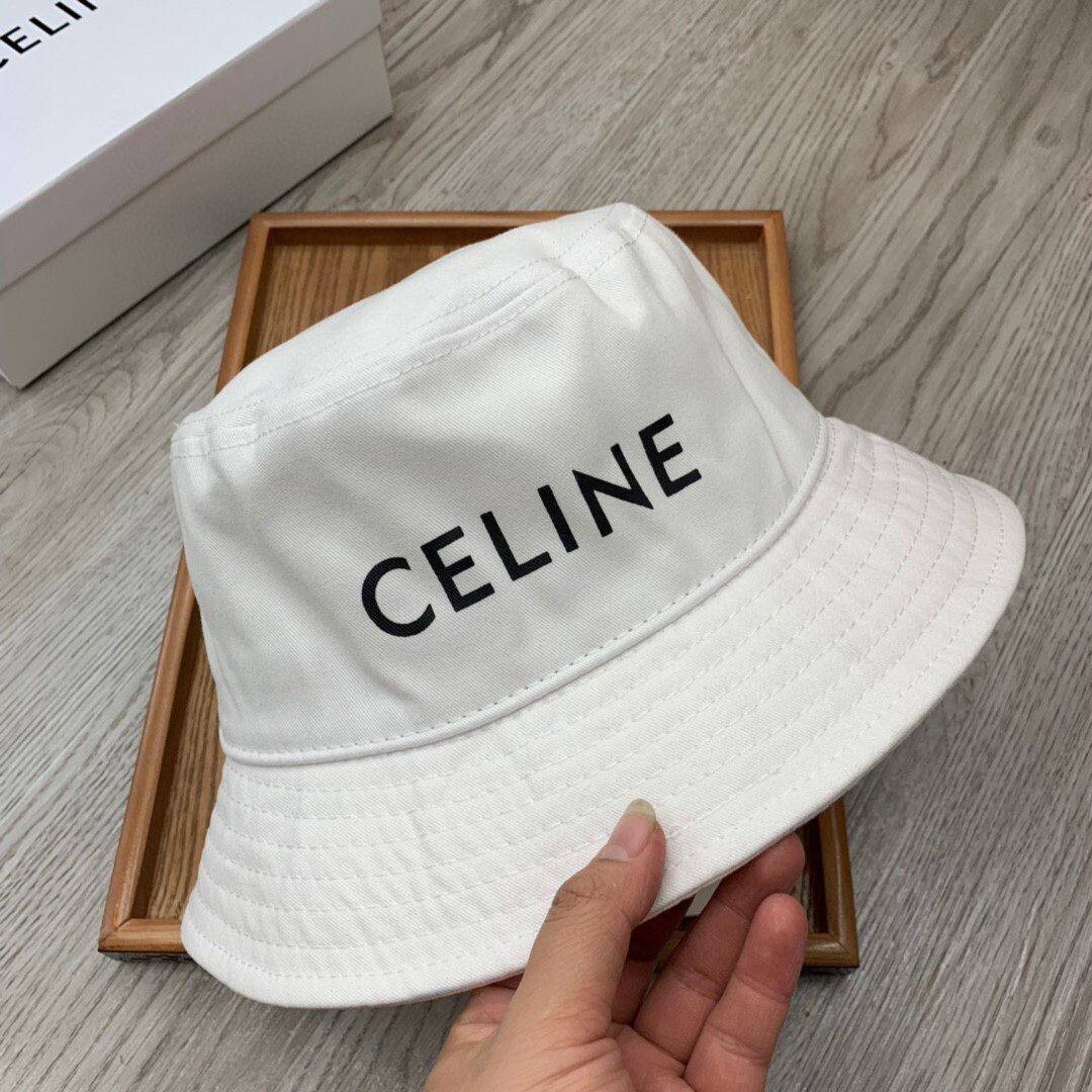 やさしい気持ち◇クロシェ BUCKET HAT◇CELINE BUCKET HAT WITH CELINE IN COTTON GABARDINE ONE SIZE | eBay
