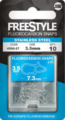 Spro Freestyle Stainless Fluorocarbon Snap Micro 3mm 3,5mm 4mm 4,5mm Spoon
