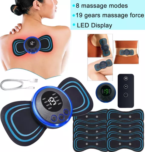 Tens Machine Massagers EMS Full Body Relax Pads Portable Tens Unit Rechargable - Picture 3 of 21