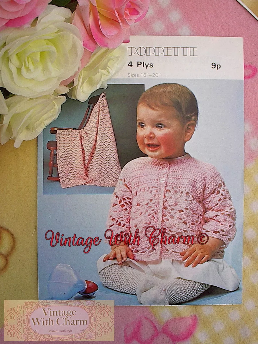 Crochet matinee jacket deals patterns for baby