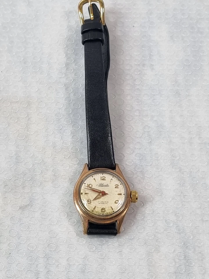 ATLANTIC. Vintage women's mechanical watch. Switzerland. 17 JEWELS INCABLOC. - Image 3 of 4
