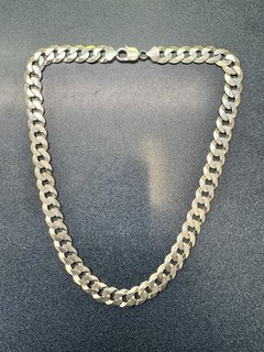 925 Sterling Silver Men's Link Chain 20" 12.2MM 65.8 Grams