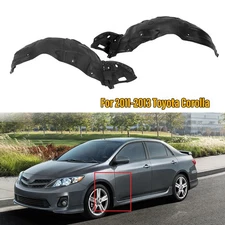 Fits 2011-13 Toyota Corolla Front LH & RH Side Inner Fender Plastic Sedan 4-Door