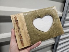 HANDMADE NATURAL LEAF PHOTO ALBUM No.2 ECO-FRIENDLY ALBUM HEART BALI LEAF ALBUM