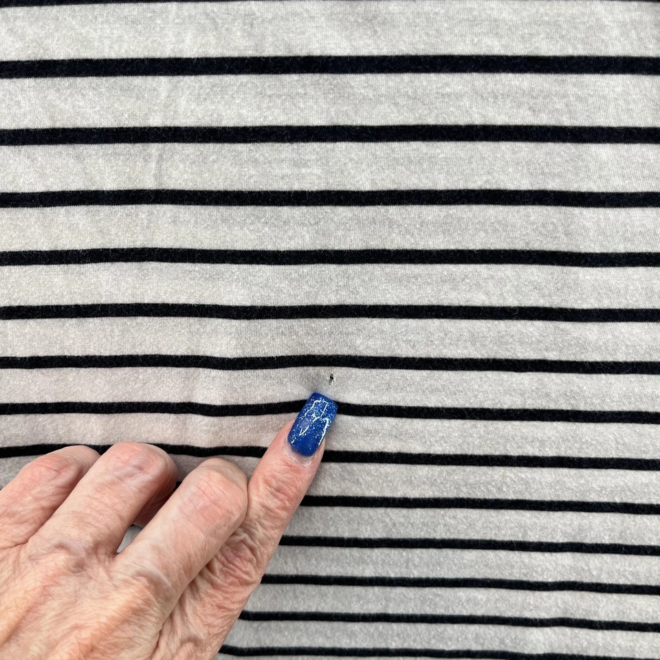 Hanro Nightgown Women Small White Black Stripe Tank Lightweight Maxi Night Shirt - Image 3 of 4