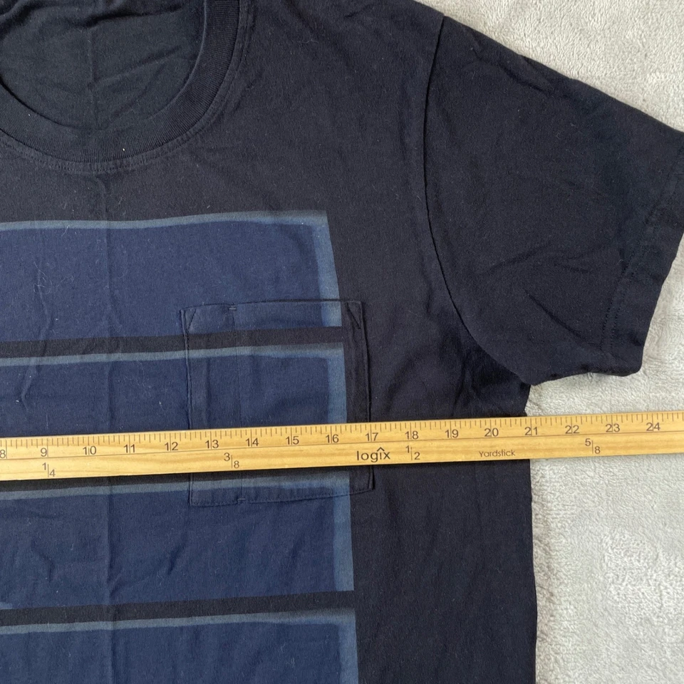 Camisa Nudie Jeans Para Hombre Grande Negra Azul Rayas Estampado Kurt Índigo Foto 4 de 4