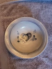 Beautiful Rowe Pottery Works 7"  Bowl Heart Salt Glazed - Excellent Condition!!