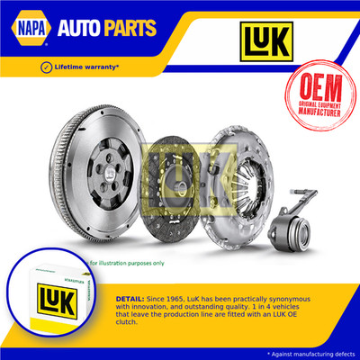 Dual Mass Flywheel DMF Kit with Clutch fits VW SCIROCCO Mk3 2.0D 08 to 17 LuK