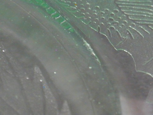 (6) Vtg MacBeth Evans Green Uranium Thistle 8 1/8” Luncheon Plates Glass Salad - Picture 18 of 22