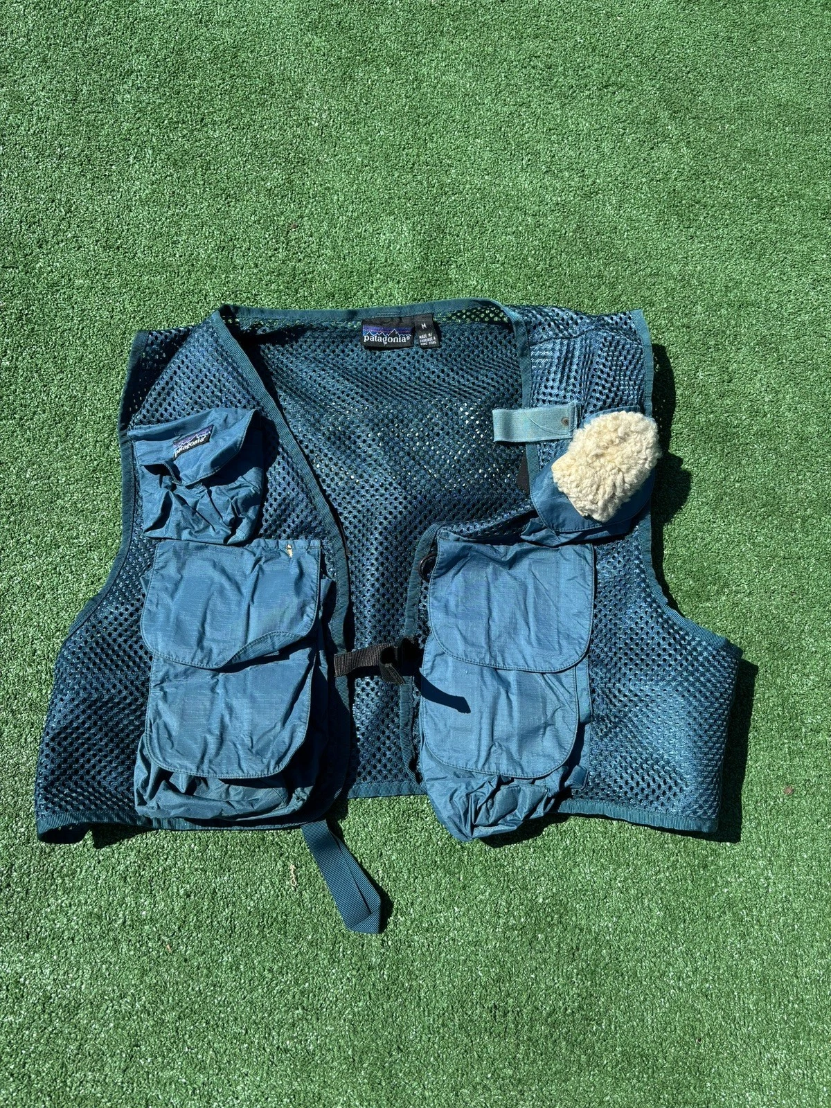 Vintage Patagonia Fly Fishing Utility Vest Mesh Pockets Medium