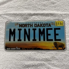 North Dakota Bison Vanity License Plate MINIMEE