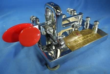 VIBROPLEX Vibrokeyer Chrome Ham Radio CW QRP (Great Shape!)