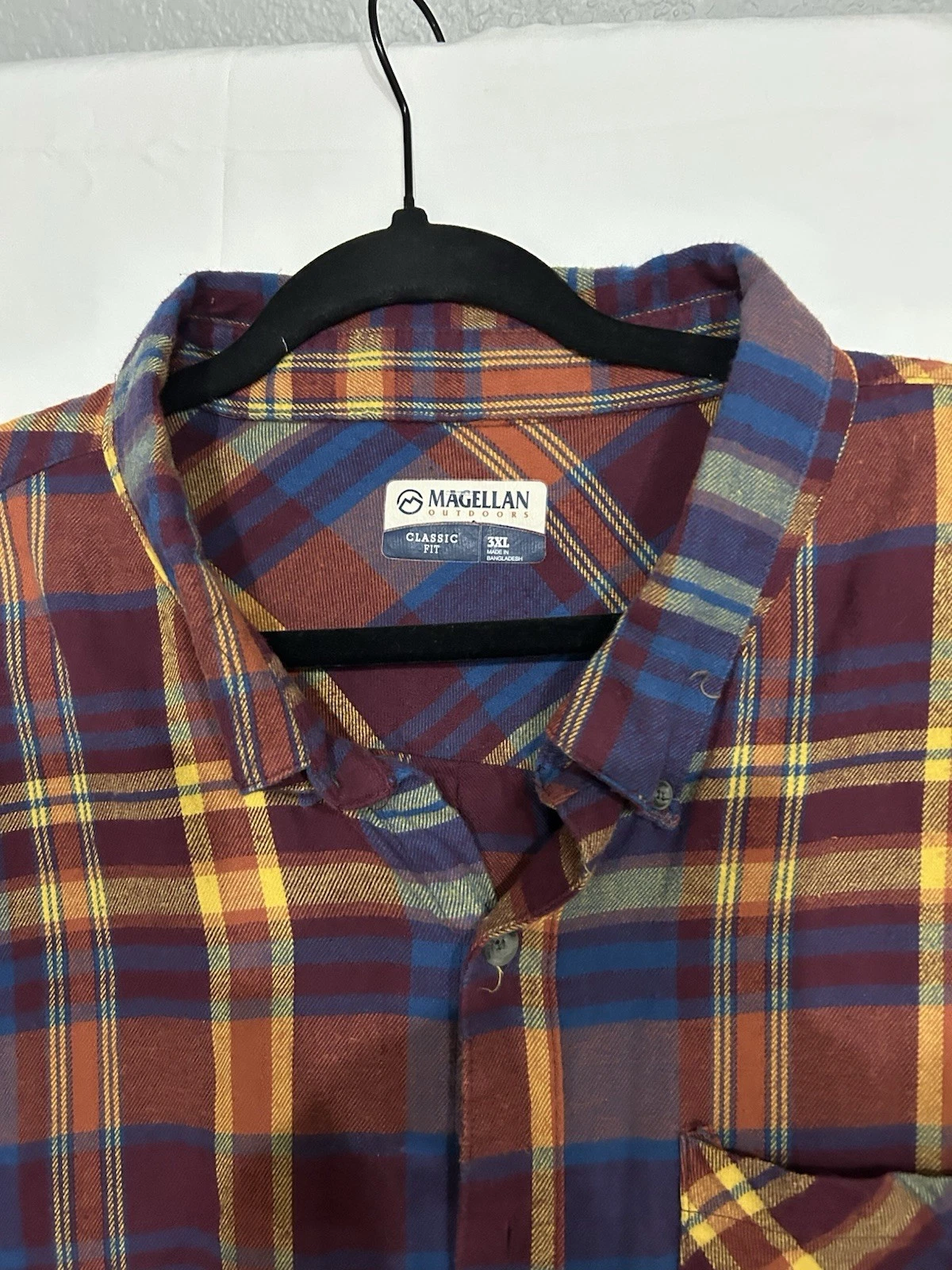 Magellan Outdoors Men's Plaid Flannel Button-Up Shirt Multicolor 3XL