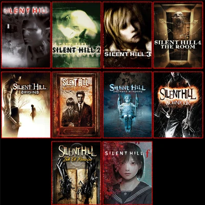 Silent Hill Complete Poster Set ~ 12"x18 ~ 10 Games ~ Konami