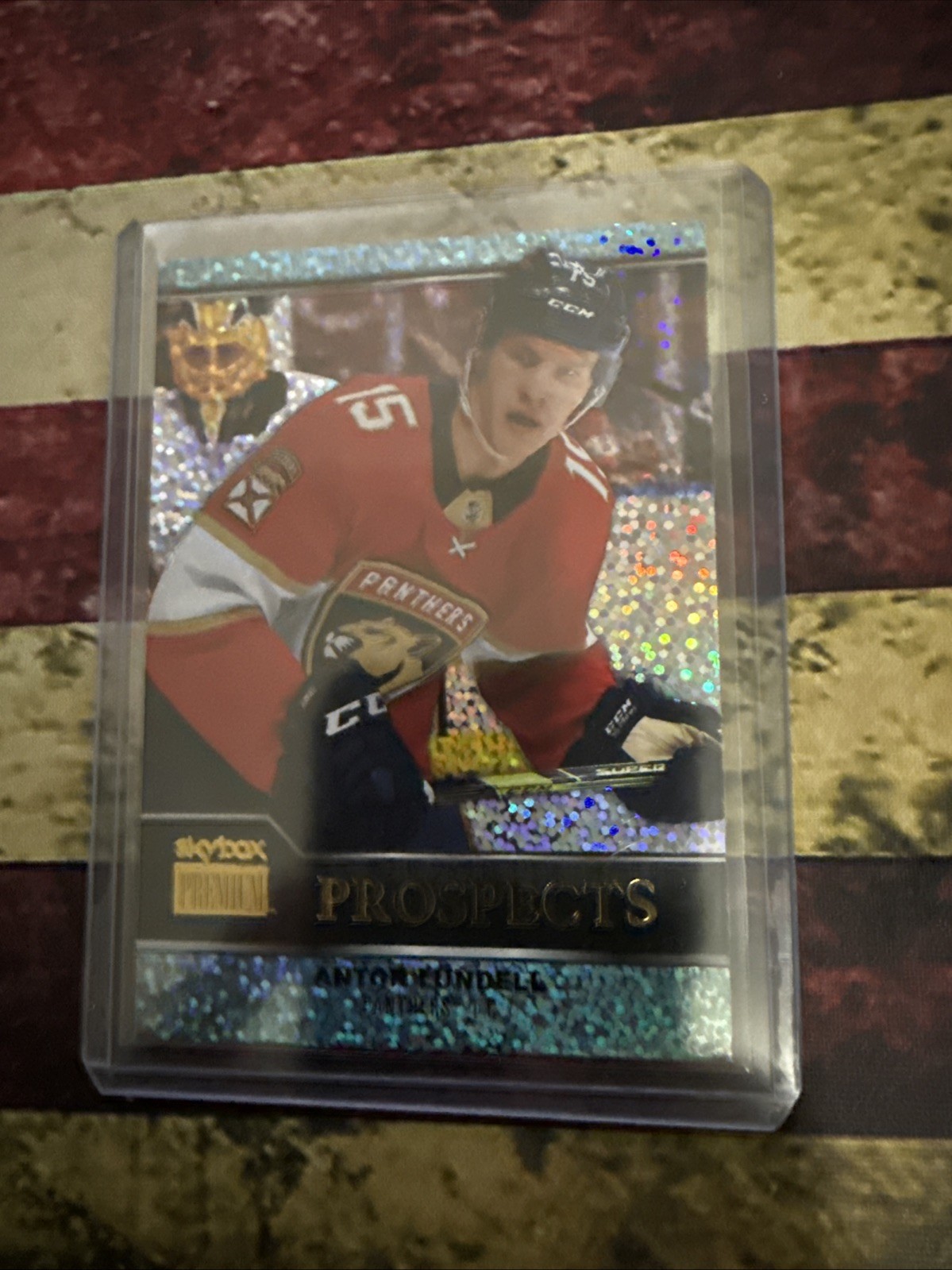 2021-22 Skybox Metal Universe Premium Prospects Sapphire Anton Lundell Rookie RC