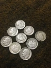 Lot Of 9  Roosevelt Dimes   1949-P