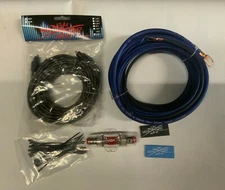 SKY HIGH CAR AUDIO 8 GAUGE CCA AMP KIT BLUE/BLACK