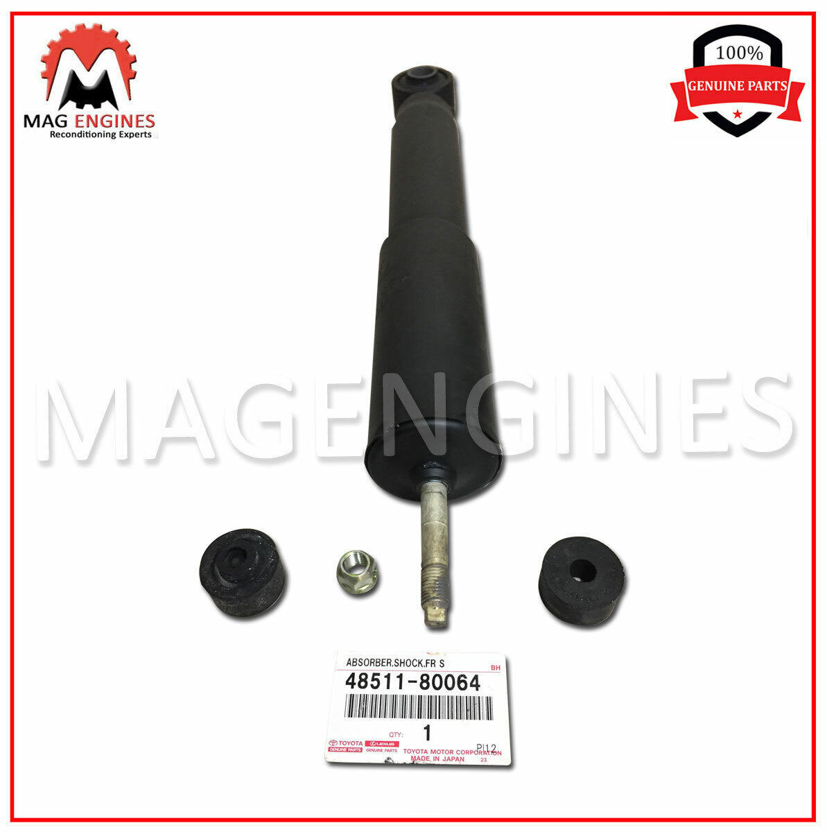 48511-80064 GENUINE OEM ABSORBER ASSY, SHOCK, FRONT, RH/LH
