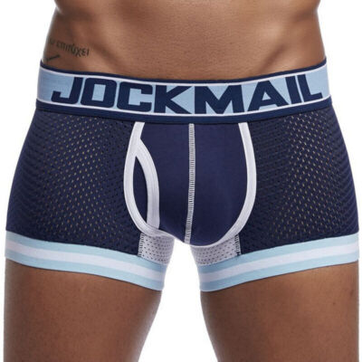 JOCKMAIL Herren Boxers Shorts Unterhosen Low-rise Pouch Sport Mesh Unterwäsche