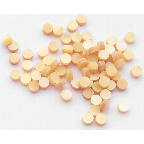 50Pcs 2mm Shell Pearl Golden Yellow Inlay Dot Guitar Fret Fingerboard Luthier - Picture 3 of 6