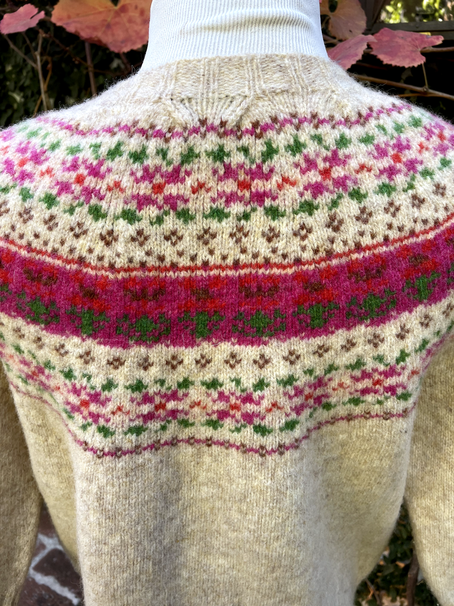 Molly Goddard Fair Isle Lambs Wool Cardigan Sweater, size L | eBay