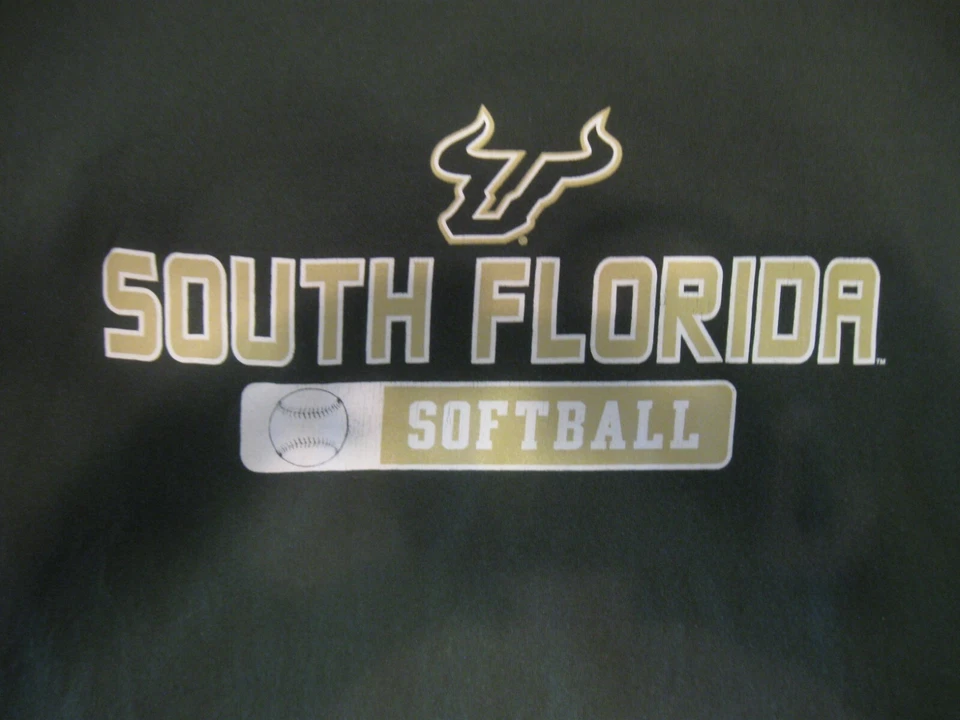 UNIVERSITY of SOUTH FLORIDA Bulls Softball T Shirt 2XL Men's (slim) NCAA USF - Image 3 of 4
