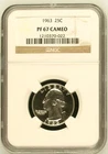 1963 Quarter Dollars Silver Coinage NGC PF-67 CAMEO