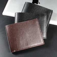 Men's Change Wallet Card Pack Horizontal Wallet Purse Card Bag Short Wallet PU