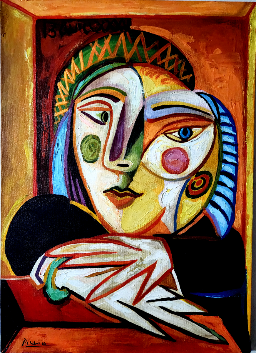 PICASSO 油絵アート PABLO PICASSO 28x20 in. ( 1941 ) Oil Painting on canvas signed