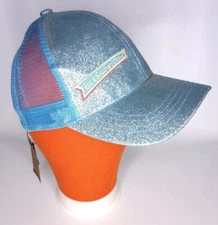 C.C. Blue Glitter "It's A Southern Thing" Mesh Adjustable Ponytail Hat NWT