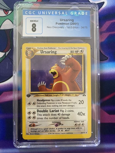 Ursaring (1st Edition) graded CGC 8 for sale on eBay
