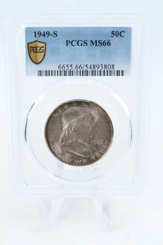 1949-S PCGS MS66 Franklin Half Dollar Business Strike 50C