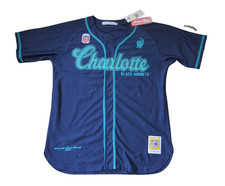Charlotte Black Hornets Negro League Stitched Jersey Headgear  NWT $125 Size L
