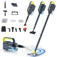 Steam Mop with Detachable Handheld Steam Cleaner, 10-in-1 Multi Accessories, ...