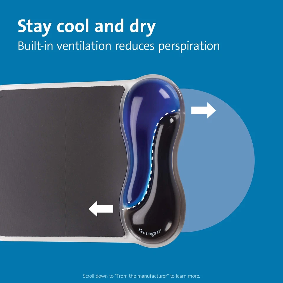 Duo Gel Mouse Pad with Wrist Rest, Ergonomic Wrist Support for Pain Relief, Co - Image 3 of 4