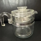 Vintage Pyrex Flameware 6 Cup Glass Coffee Pot Percolator 7756 Complete