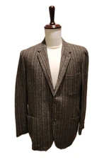 Vintage 1962 Mohan's Tweed Mens Blazer Sport Coat Hong Kong 44R