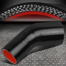 2.5-3"3-PLY 45 DEGREE ELBOW TURBO/INTERCOOLER/INTAKE SILICONE REDUCER HOSE BLACK