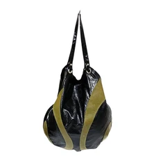 Auth jack gomme - Black Yellow Green Coated Canvas Tote Bag