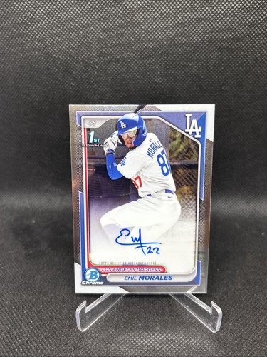 2024 Bowman Chrome Emil Morales 1st Chrome Auto Dodgers RC CPA-EM