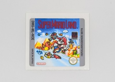 Gameboy Super Mario Land - Ersatz Label Aufkleber Aufkleber vorgeschnitten
