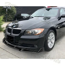 For 06-08 BMW E90 E91 325i 330i Painted Black Front Bumper Splitter Spoiler Lip