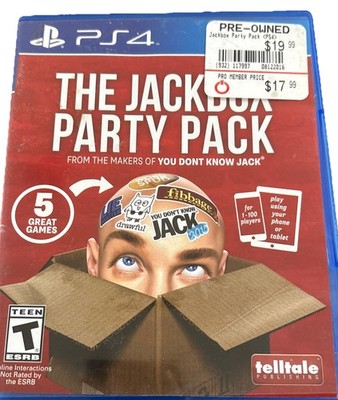 Jackbox Party Pack PS4 Video Game Missing Manual Great Disc